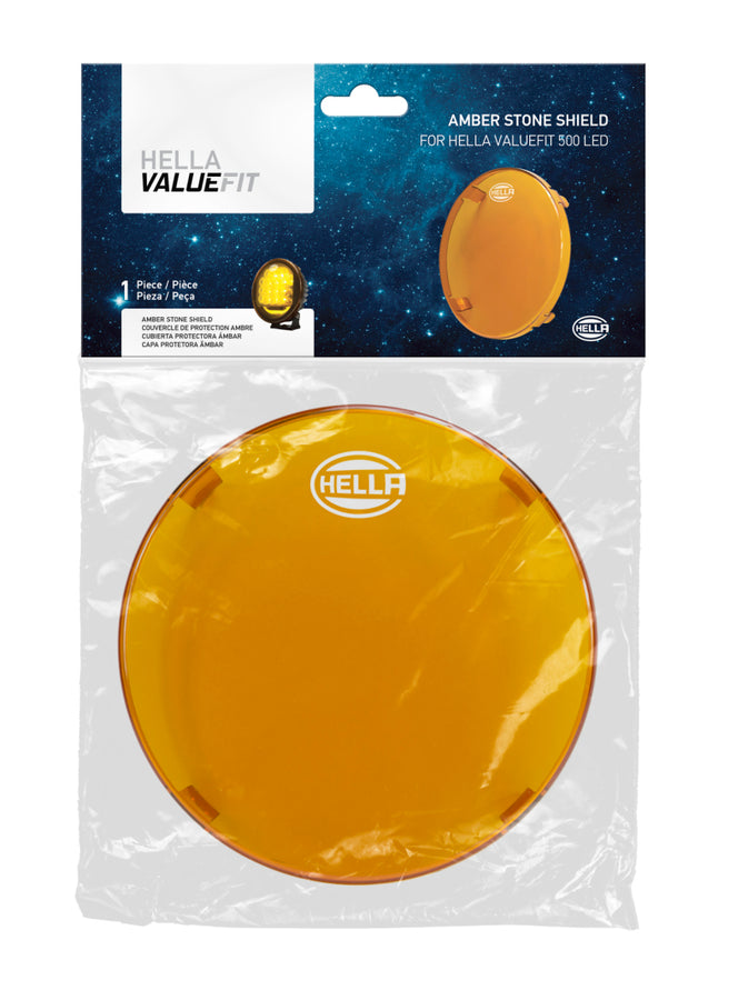 Hella 500 LED Driving Lamp 6in Amber Cover Hella 500 LED Driving Lamp 6in Amber Cover