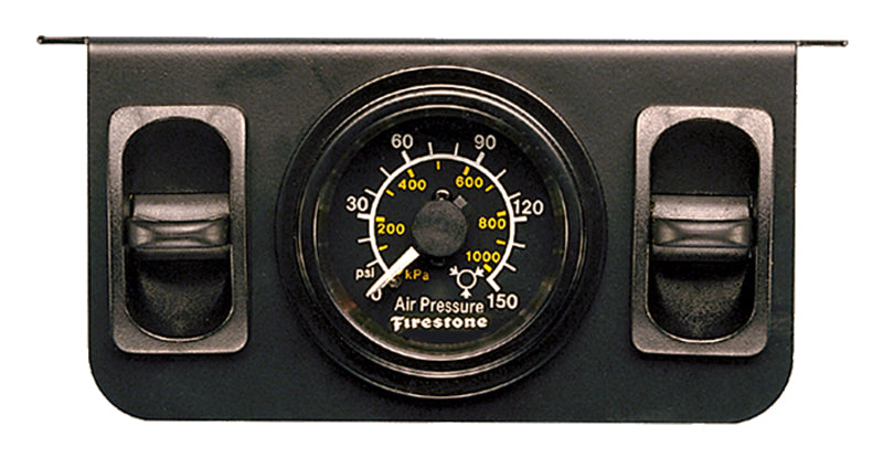 Firestone Air Adjustable Leveling Pneumatic Control Panel w/Dual Black Gauge 0-150psi (WR17602145) Firestone Air Adjustable Leveling Pneumatic Control Panel w/Dual Black Gauge 0-150psi (WR17602145)