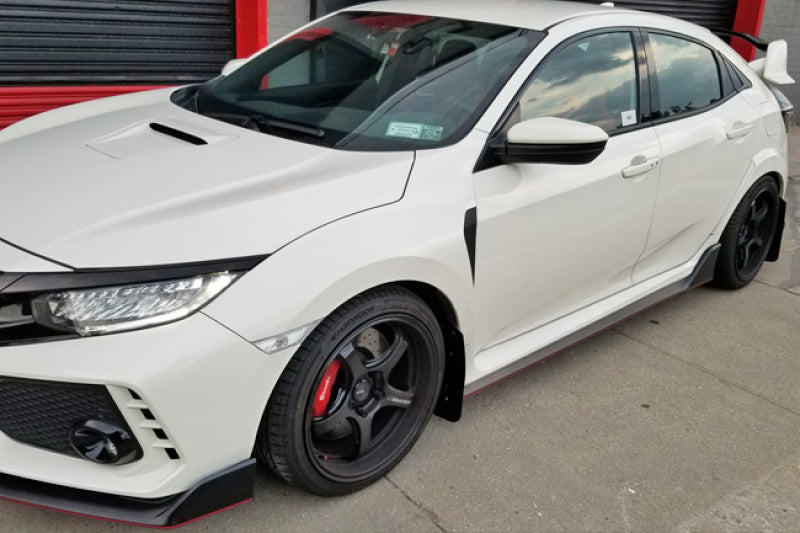 Rally Armor 17-22 Honda Civic Type R White UR Mud Flap w/Red Logo Rally Armor 17-22 Honda Civic Type R White UR Mud Flap w/Red Logo