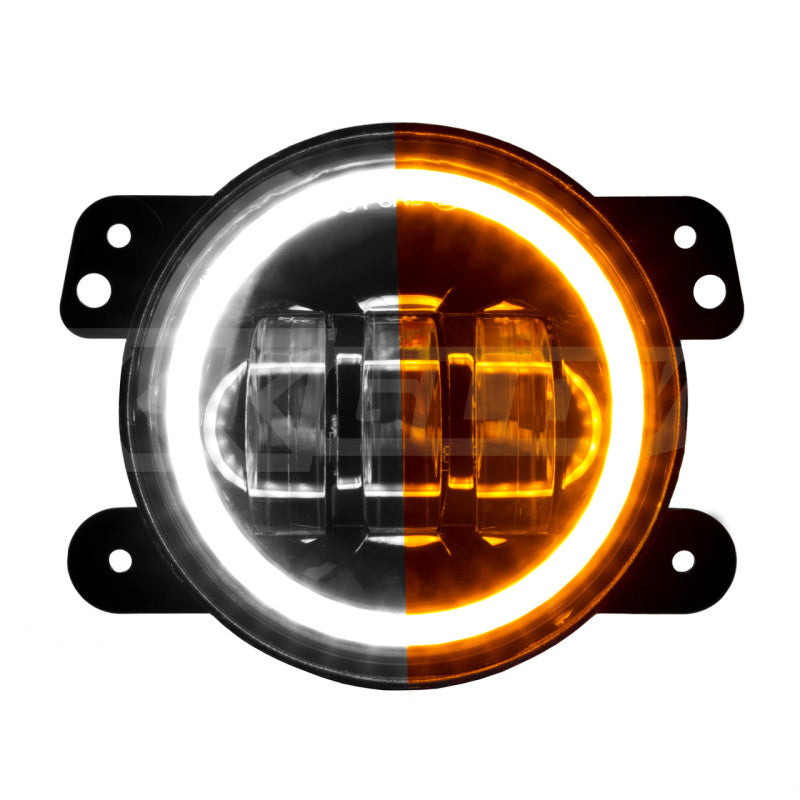 XK Glow 4in Fog Light JEEP 2pc Kit w/ Switchback Halo White DRL + Amber Turn Signal XK Glow 4in Fog Light JEEP 2pc Kit w/ Switchback Halo White DRL + Amber Turn Signal
