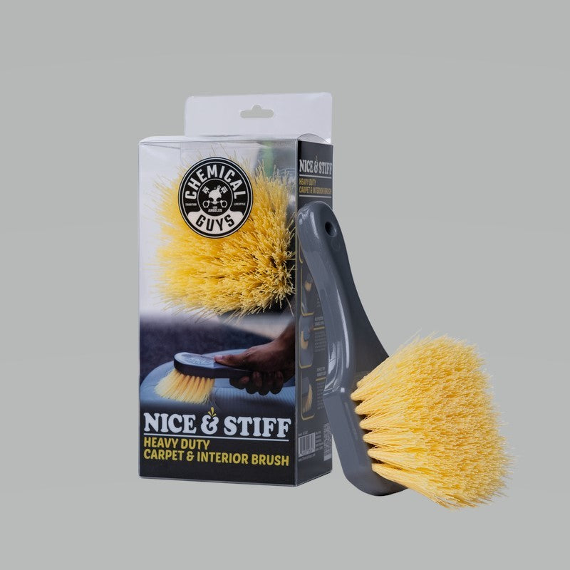Chemical Guys Stiffy Brush For Carpets & Durable Surfaces - Yellow Chemical Guys Stiffy Brush For Carpets & Durable Surfaces - Yellow
