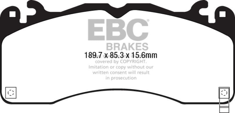 EBC 15+ Ford Mustang 5.0 Performance Pkg Yellowstuff Front Brake Pads EBC 15+ Ford Mustang 5.0 Performance Pkg Yellowstuff Front Brake Pads