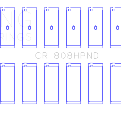 King Chevrolet BBC 369-502 Gen IV, V, VI (Size 010) Performance Connecting Rod Bearing Set - 8