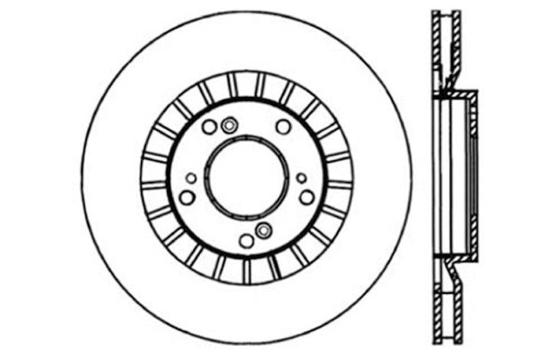 StopTech 00-09 Honda S2000 Front Drilled Right Rotor StopTech 00-09 Honda S2000 Front Drilled Right Rotor