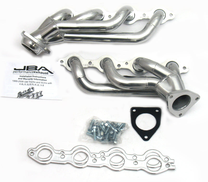 JBA 02-13 GM Truck 4.8L/5.3L LS Silver Ctd Cat4Ward Header JBA 02-13 GM Truck 4.8L/5.3L LS Silver Ctd Cat4Ward Header
