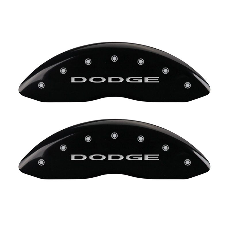 MGP 4 Caliper Covers Engraved Front & Rear With out stripes/Dodge Black finish silver ch MGP 4 Caliper Covers Engraved Front & Rear With out stripes/Dodge Black finish silver ch