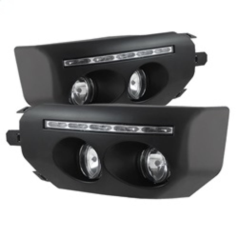 Spyder Toyota FJ Cruiser 07-14 Fog Lights With LED Daytime Running Lights w/swch Blk FL-DRL-TFJ07-BK Spyder Toyota FJ Cruiser 07-14 Fog Lights With LED Daytime Running Lights w/swch Blk FL-DRL-TFJ07-BK