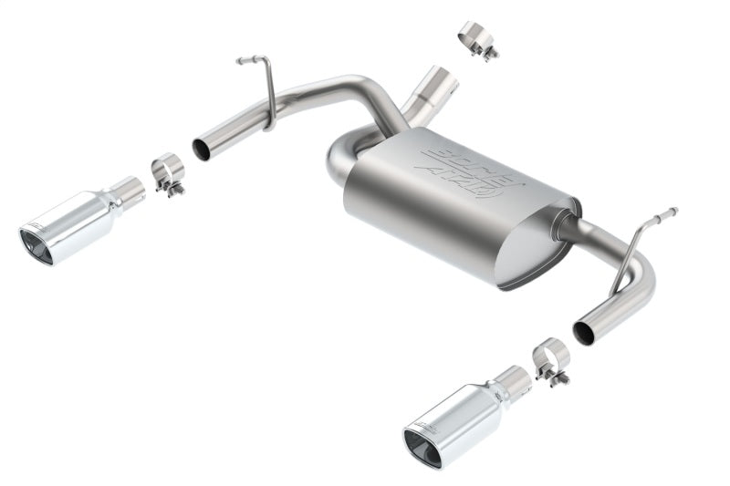 Borla 12-14 Jeep Wrangler JK 2Dr & 4Dr Rear Section ATAK Single Sqaure Rolled Angle-Cut Exit Exhaust Borla 12-14 Jeep Wrangler JK 2Dr & 4Dr Rear Section ATAK Single Sqaure Rolled Angle-Cut Exit Exhaust