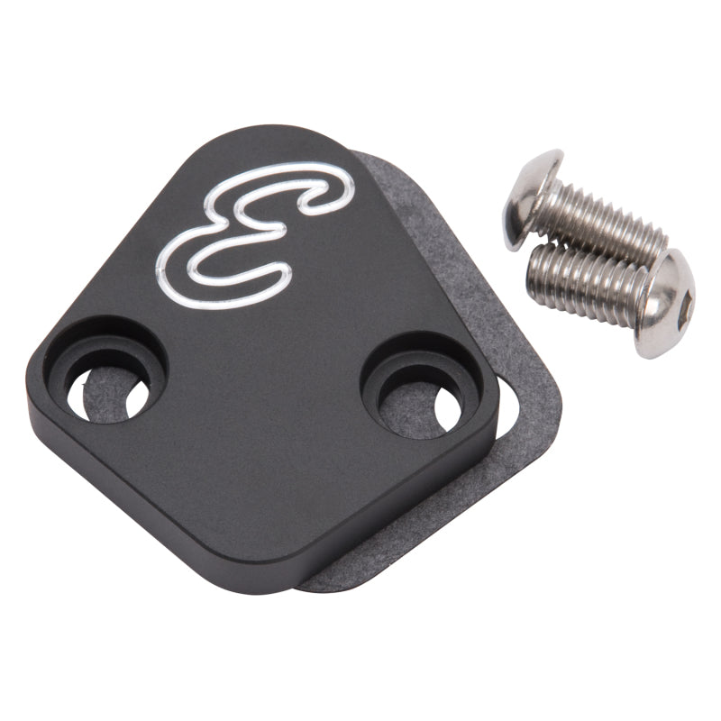 Edelbrock Fuel Pump Block-Off Plate BBC Billet Aluminum Edelbrock Fuel Pump Block-Off Plate BBC Billet Aluminum