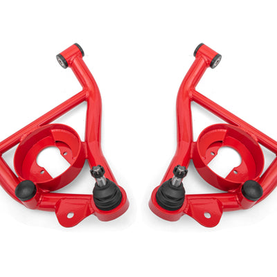 BMR 82-92 GM F-Body Non-Adj Lower A-Arms Delrin Bushings Spring Pocket - Red