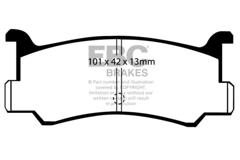 EBC 92-95 Mazda MX3 1.6 Greenstuff Rear Brake Pads EBC 92-95 Mazda MX3 1.6 Greenstuff Rear Brake Pads