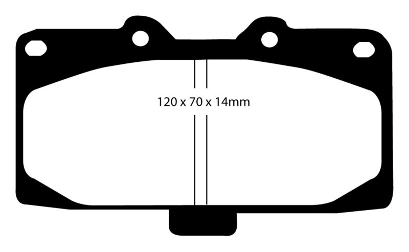 EBC 89-95 Nissan Skyline (R32) 2.6 Twin Turbo GT-R Yellowstuff Front Brake Pads EBC 89-95 Nissan Skyline (R32) 2.6 Twin Turbo GT-R Yellowstuff Front Brake Pads