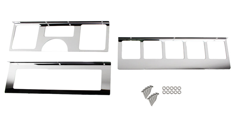 Kentrol 87-95 Jeep Wrangler YJ Dash Overlay Set (3 pieces) - Polished Silver Kentrol 87-95 Jeep Wrangler YJ Dash Overlay Set (3 pieces) - Polished Silver