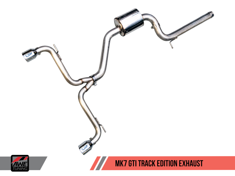 AWE Tuning VW MK7 GTI Track Edition Exhaust - Chrome Silver Tips AWE Tuning VW MK7 GTI Track Edition Exhaust - Chrome Silver Tips