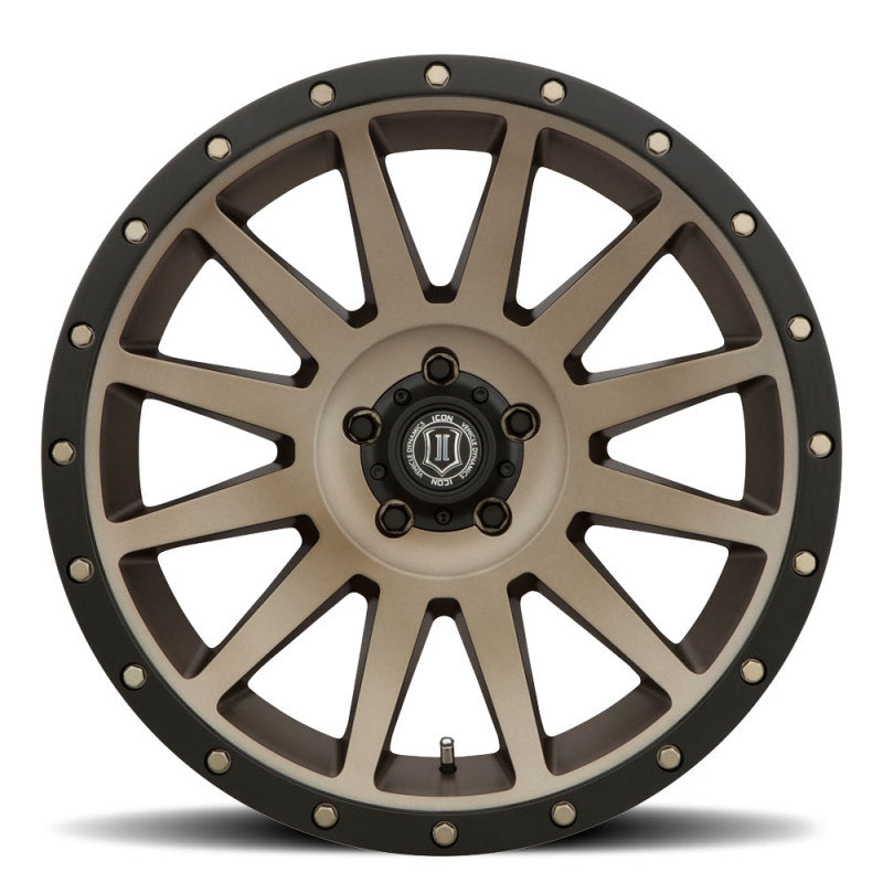ICON Compression 20x10 6x5.5 -19mm 4.75in BS 106.10mm Bore Bronze Wheel ICON Compression 20x10 6x5.5 -19mm 4.75in BS 106.10mm Bore Bronze Wheel