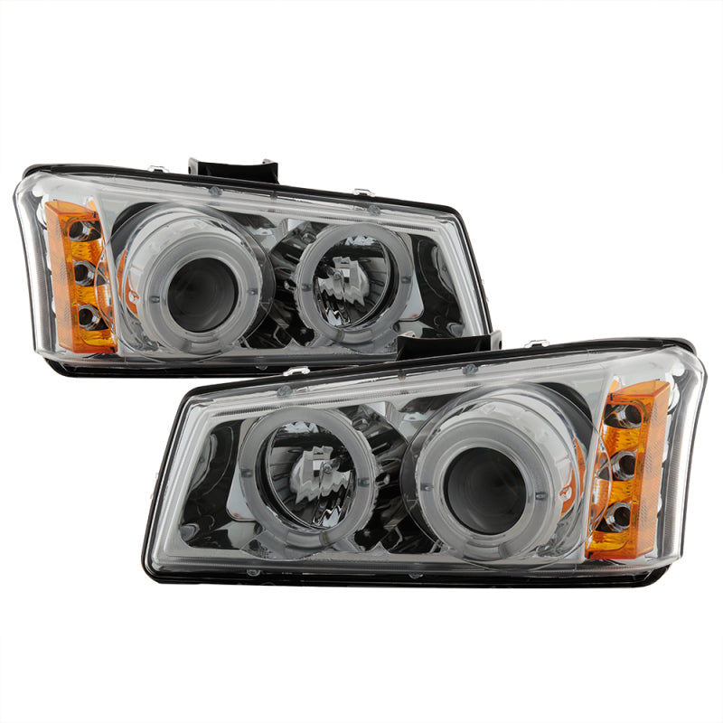 Spyder Chevy Silverado 1500 03-06 Projector Headlights LED Halo LED Ambr Reflctr Ch PRO-YD-CS03-AM-C Spyder Chevy Silverado 1500 03-06 Projector Headlights LED Halo LED Ambr Reflctr Ch PRO-YD-CS03-AM-C