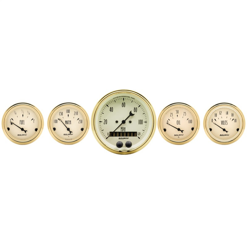 Autometer Golden Oldies 5 PIECE (3-3/8in & 2-1/16in.) GPS Speedometer Gauge Kit Autometer Golden Oldies 5 PIECE (3-3/8in & 2-1/16in.) GPS Speedometer Gauge Kit