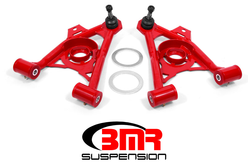 BMR 94-04 Mustang Lower Non-Adj. A-Arms (Poly) w/ Tall Ball Joint / Spring Pocket - Red BMR 94-04 Mustang Lower Non-Adj. A-Arms (Poly) w/ Tall Ball Joint / Spring Pocket - Red