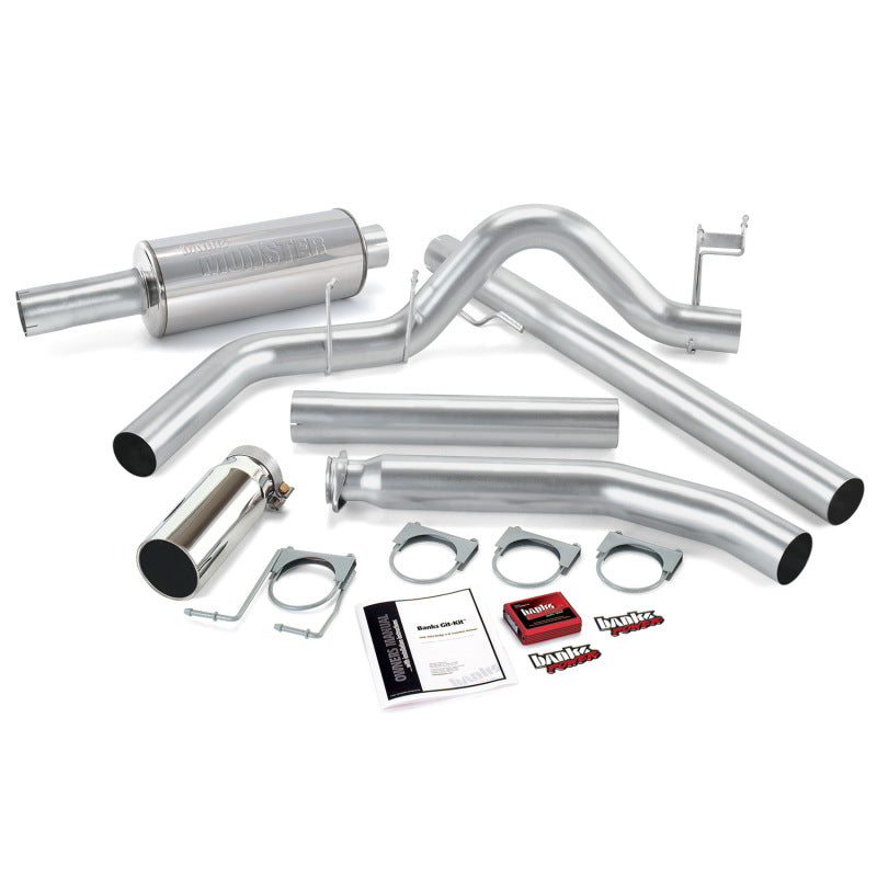 Banks Power 01 Dodge 5.9L Ext Cab Git-Kit - SS Single Exhaust w/ Chrome Tip Banks Power 01 Dodge 5.9L Ext Cab Git-Kit - SS Single Exhaust w/ Chrome Tip