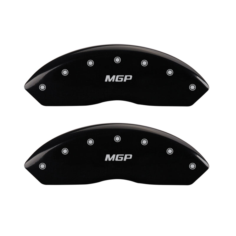 MGP 4 Caliper Covers Engraved Front & Rear GMC Black finish silver ch MGP 4 Caliper Covers Engraved Front & Rear GMC Black finish silver ch