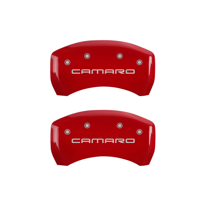 MGP 4 Caliper Covers Engraved Front & Rear Gen 4/Camaro Red finish silver ch MGP 4 Caliper Covers Engraved Front & Rear Gen 4/Camaro Red finish silver ch