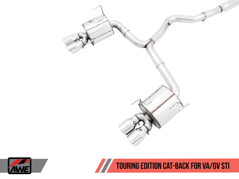 AWE Tuning Subaru STI VA / WRX GV / STI GV Sedan Touring Edition Exhaust - Chrome Silver Tip (102mm) AWE Tuning Subaru STI VA / WRX GV / STI GV Sedan Touring Edition Exhaust - Chrome Silver Tip (102mm)