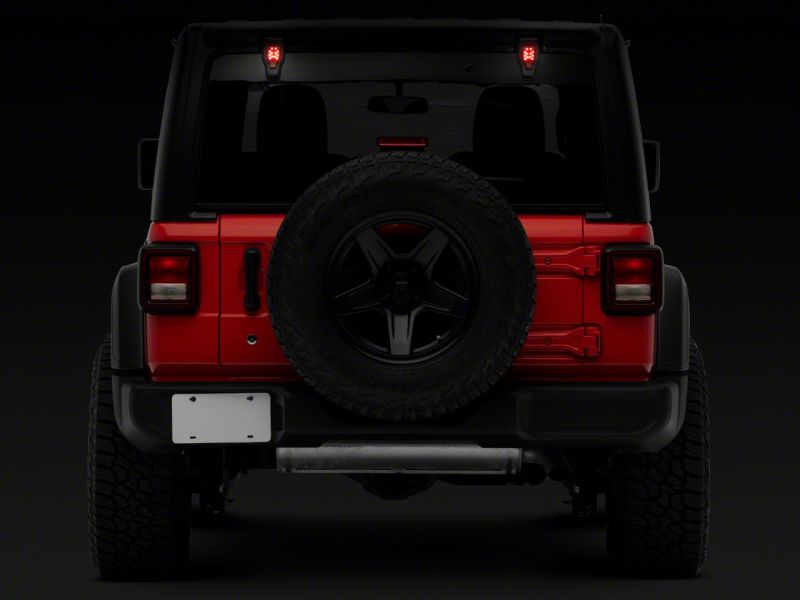 Raxiom 18-23 Jeep Wrangler JL Axial Series Rear Window Glass Hinge LED Lights Raxiom 18-23 Jeep Wrangler JL Axial Series Rear Window Glass Hinge LED Lights