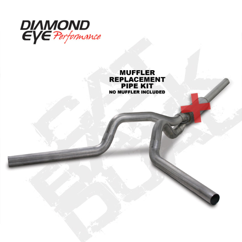 Diamond Eye KIT 4in CB MFLR RPLCMENT PIPE DUAL SS: 2004.5-2007.5 DODGE CUMMINS 600 Diamond Eye KIT 4in CB MFLR RPLCMENT PIPE DUAL SS: 2004.5-2007.5 DODGE CUMMINS 600