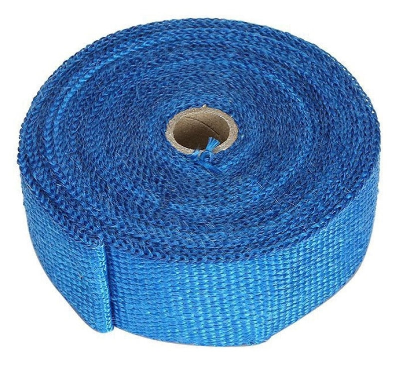 Torque Solution Fiberglass Exhaust Wrap Universal 2inx100ft - Blue Torque Solution Fiberglass Exhaust Wrap Universal 2inx100ft - Blue