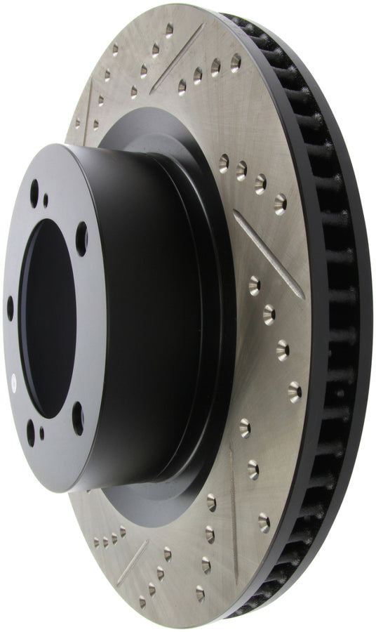 StopTech 07-09 Toyota Tundra / 08-09 Toyota Sequoia Front Right Slotted & Drilled Rotor StopTech 07-09 Toyota Tundra / 08-09 Toyota Sequoia Front Right Slotted & Drilled Rotor