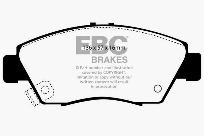 EBC 12 Acura ILX 1.5 Hybrid Ultimax2 Front Brake Pads EBC 12 Acura ILX 1.5 Hybrid Ultimax2 Front Brake Pads