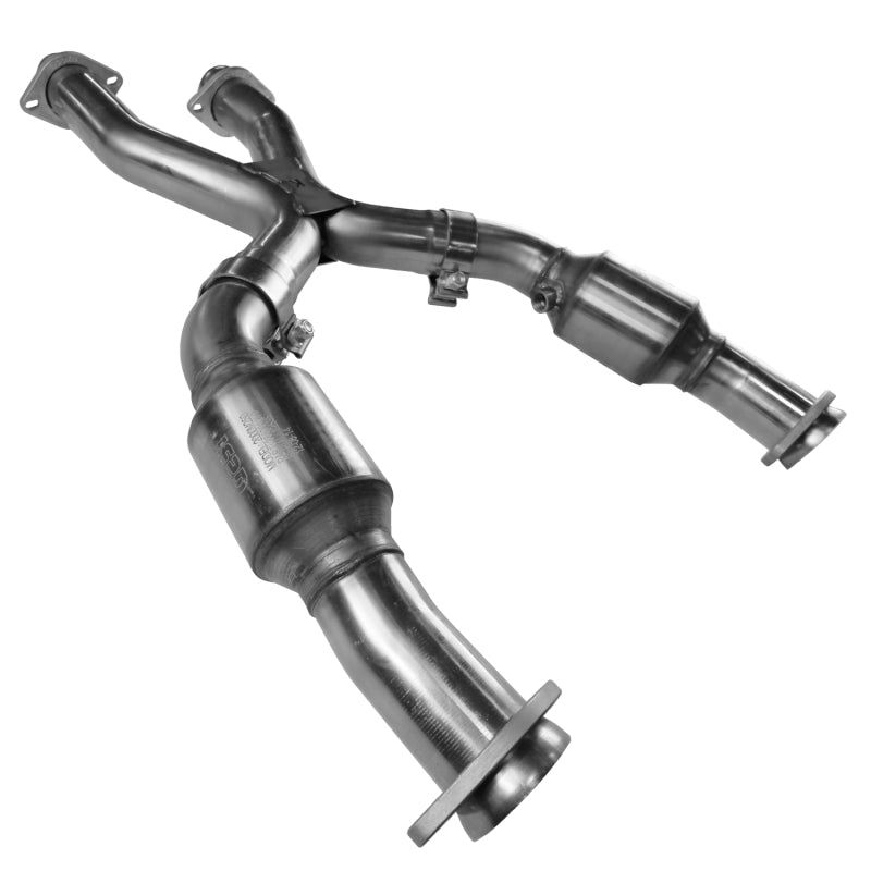 Kooks 99-04 Ford Mustang GT / Cobra 3in In x 2 1/2in OEM Out GREEN Cat SS X Pipe Kooks HDR Req Kooks 99-04 Ford Mustang GT / Cobra 3in In x 2 1/2in OEM Out GREEN Cat SS X Pipe Kooks HDR Req