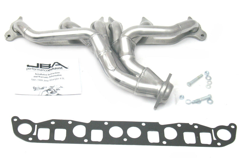 JBA 91-99 Jeep 4.0L 1-1/2in Primary Silver Ctd Cat4Ward Header JBA 91-99 Jeep 4.0L 1-1/2in Primary Silver Ctd Cat4Ward Header