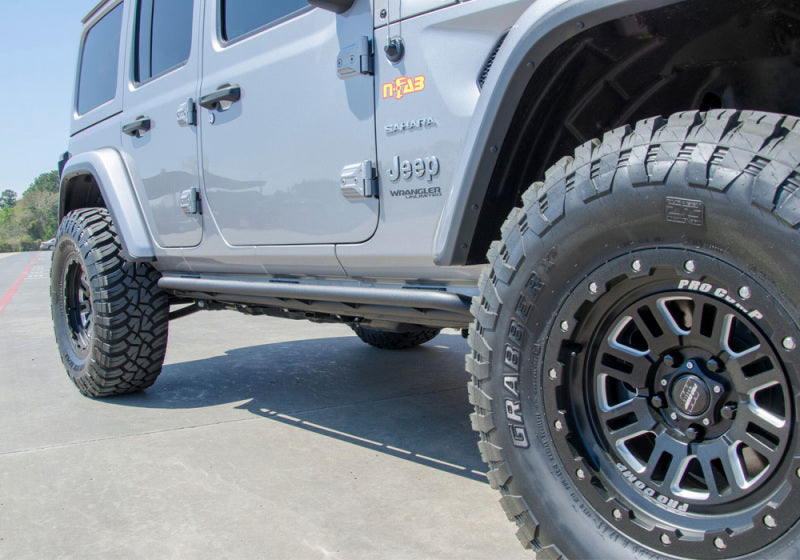N-Fab RKR Rails 2019 Jeep Wrangler JT 4DR Truck Full Length - Tex. Black - 1.75in N-Fab RKR Rails 2019 Jeep Wrangler JT 4DR Truck Full Length - Tex. Black - 1.75in
