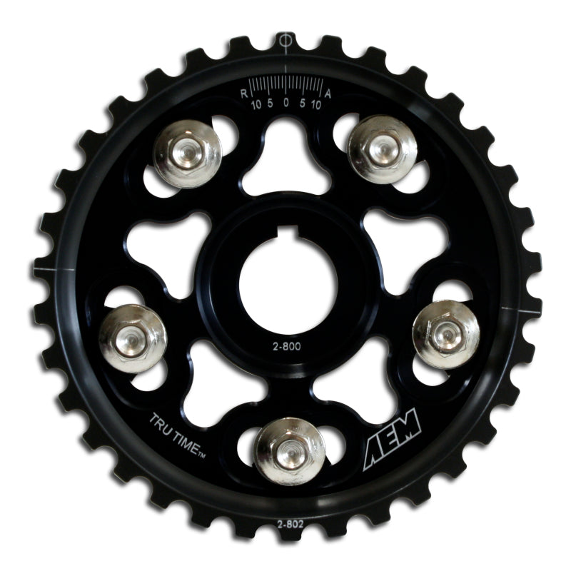 AEM 90-91 Acura Interga RS LS GS & GSR/ 99-00 Honda Civic Si Black Tru-Time Cam Gear AEM 90-91 Acura Interga RS LS GS & GSR/ 99-00 Honda Civic Si Black Tru-Time Cam Gear
