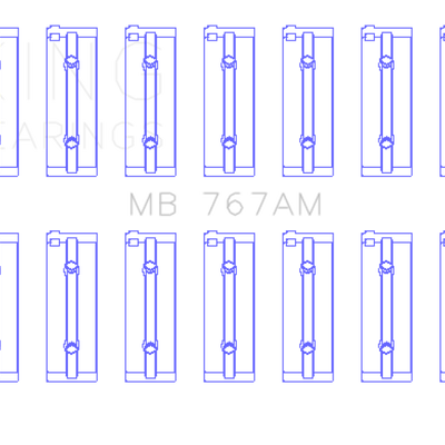 King Engine Bearings Toyota 2M/4M/5ME/5MGE/7MGE/7MGTE (Size +1.0) Main Bearing Set