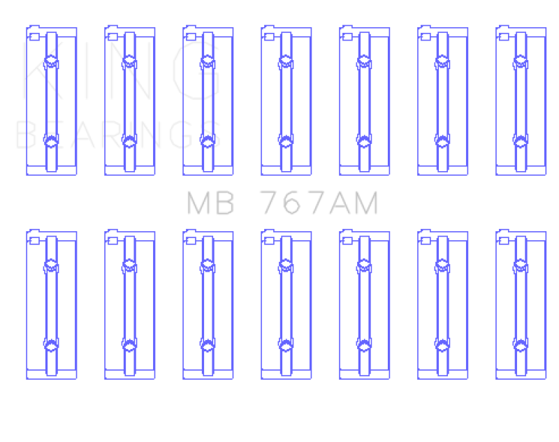 King Engine Bearings Toyota 2M/4M/5ME/5MGE/7MGE/7MGTE (Size +1.0) Main Bearing Set King Engine Bearings Toyota 2M/4M/5ME/5MGE/7MGE/7MGTE (Size +1.0) Main Bearing Set