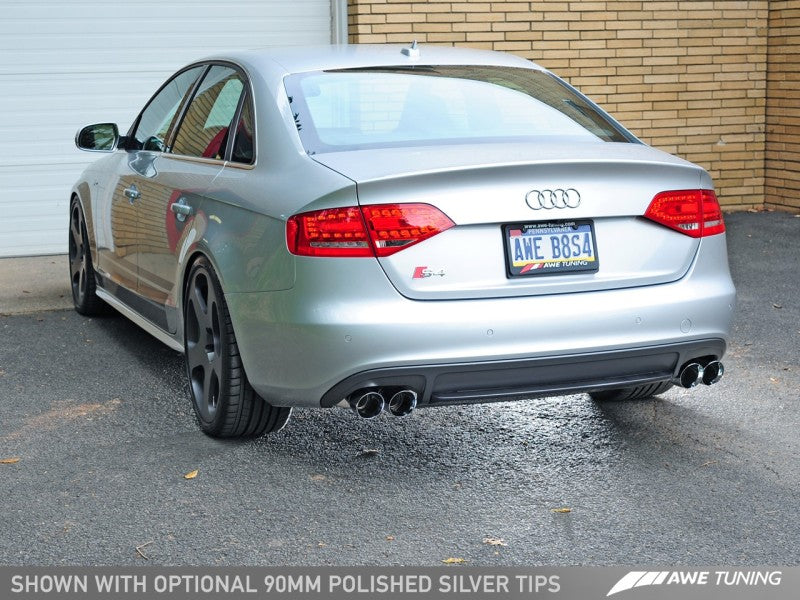 AWE Tuning Audi B8 / B8.5 S4 3.0T Touring Edition Exhaust - Chrome Silver Tips (90mm) AWE Tuning Audi B8 / B8.5 S4 3.0T Touring Edition Exhaust - Chrome Silver Tips (90mm)