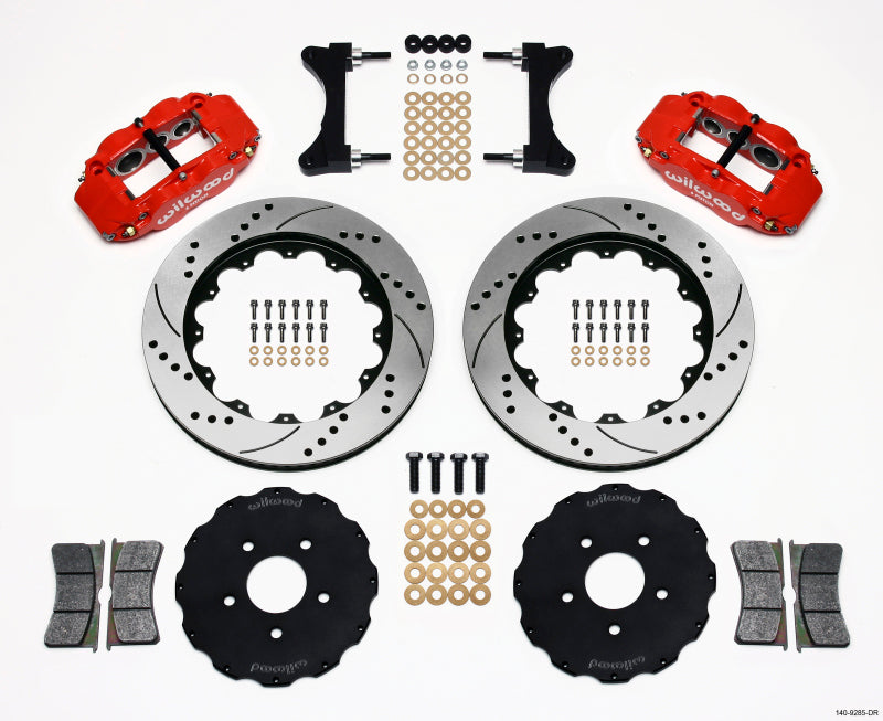 Wilwood Narrow Superlite 6R Front Hat Kit 14.00in Drilled Red Mitsubishi EVO VIII Wilwood Narrow Superlite 6R Front Hat Kit 14.00in Drilled Red Mitsubishi EVO VIII