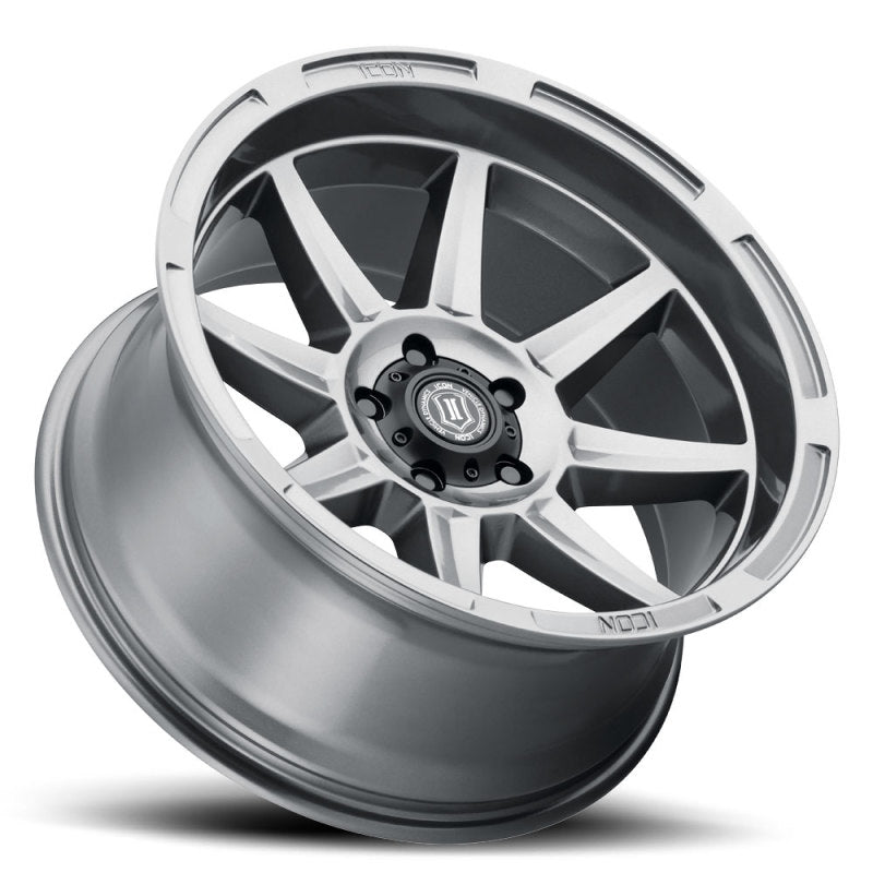 ICON Bandit 20x10 6x5.5 -24mm Offset 4.5in BS Gunmetal Wheel ICON Bandit 20x10 6x5.5 -24mm Offset 4.5in BS Gunmetal Wheel