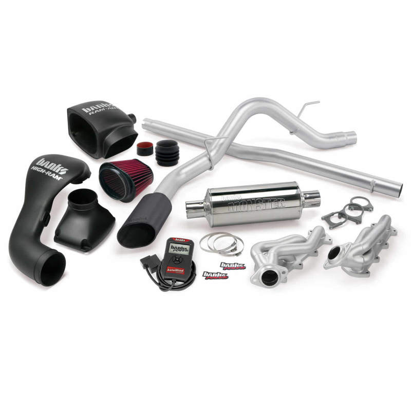 Banks Power 06-08 Ford 5.4L F-150 CCMB PowerPack System - SS Single Exhaust w/ Black Tip Banks Power 06-08 Ford 5.4L F-150 CCMB PowerPack System - SS Single Exhaust w/ Black Tip