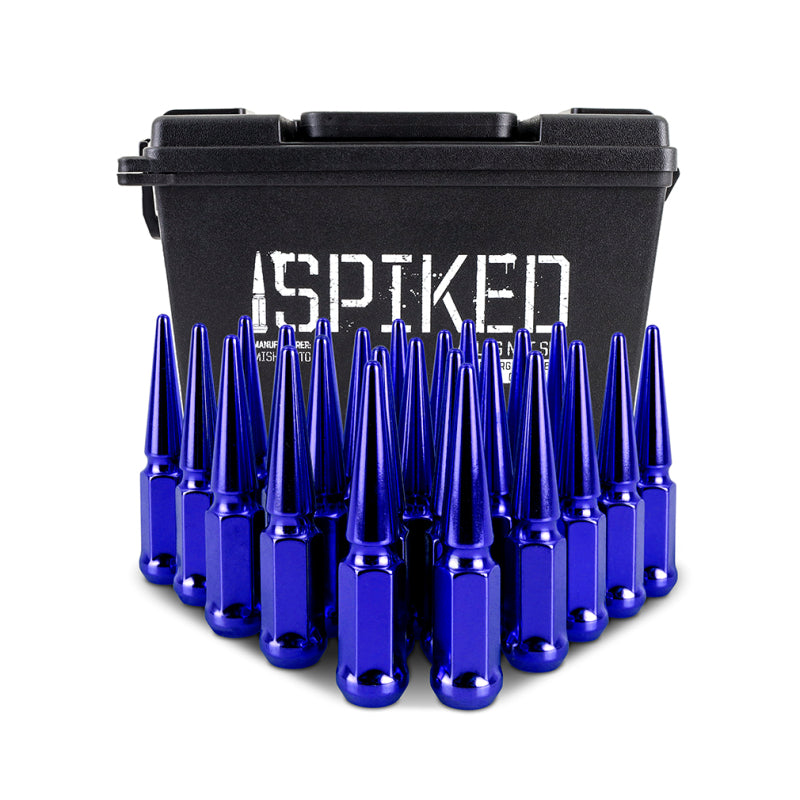 Mishimoto Mishimoto Steel Spiked Lug Nuts M12 x 1.5 24pc Set Blue Mishimoto Mishimoto Steel Spiked Lug Nuts M12 x 1.5 24pc Set Blue