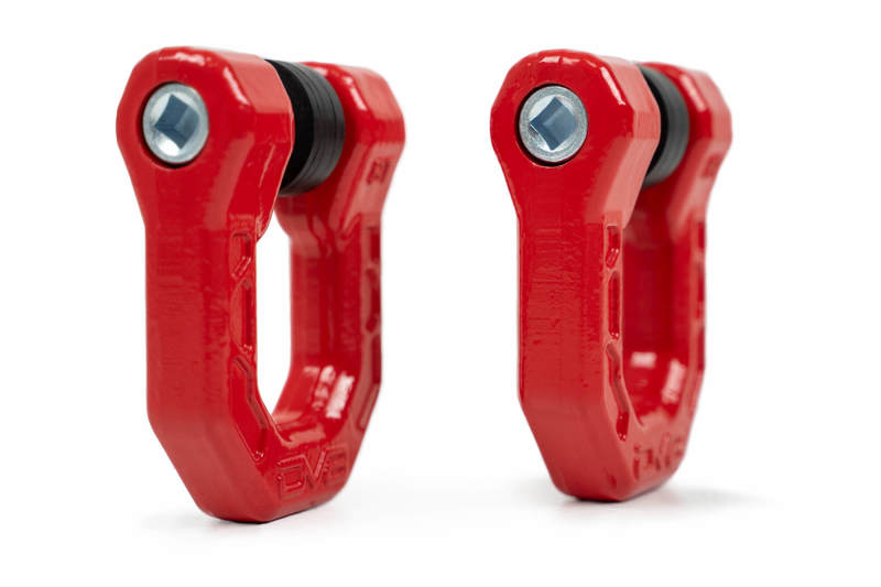 DV8 Offroad Elite Series D-Ring Shackles - Pair (Red) DV8 Offroad Elite Series D-Ring Shackles - Pair (Red)