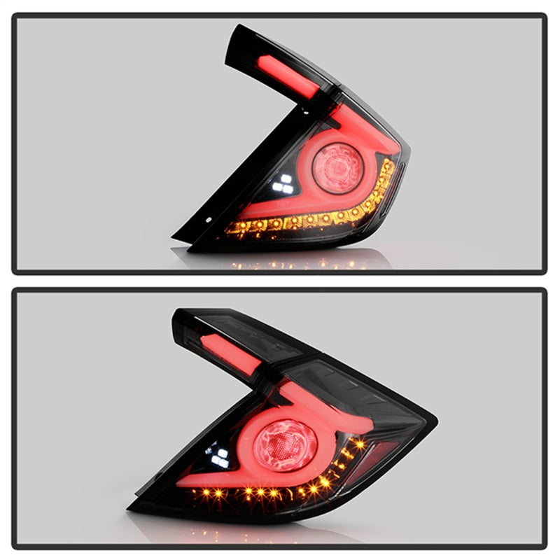 Spyder 16-19 Honda Civic 5 Door Hatchback Light Bar LED Tail Lights - Black Chrome(ALT-YD-HC16HB-BC) Spyder 16-19 Honda Civic 5 Door Hatchback Light Bar LED Tail Lights - Black Chrome(ALT-YD-HC16HB-BC)