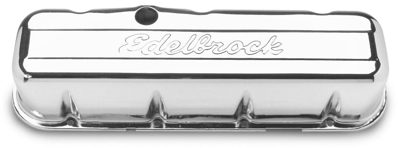 Edelbrock Valve Cover Signature Series Chevrolet 1965 and Later 396-502 V8 Chrome Edelbrock Valve Cover Signature Series Chevrolet 1965 and Later 396-502 V8 Chrome