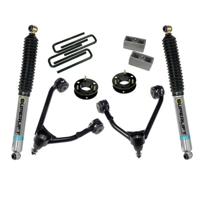 Superlift 07-16 Chevy Silv 1500 2WD 3.5in Lift Kit w/ Cast Steel Control Arms & Bilstein Rear Shocks
