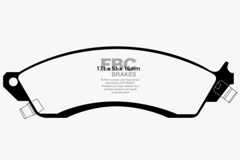 EBC 85-88 Chevrolet Camaro (3rd Gen) 2.8 (Performance Package) Greenstuff Front Brake Pads EBC 85-88 Chevrolet Camaro (3rd Gen) 2.8 (Performance Package) Greenstuff Front Brake Pads