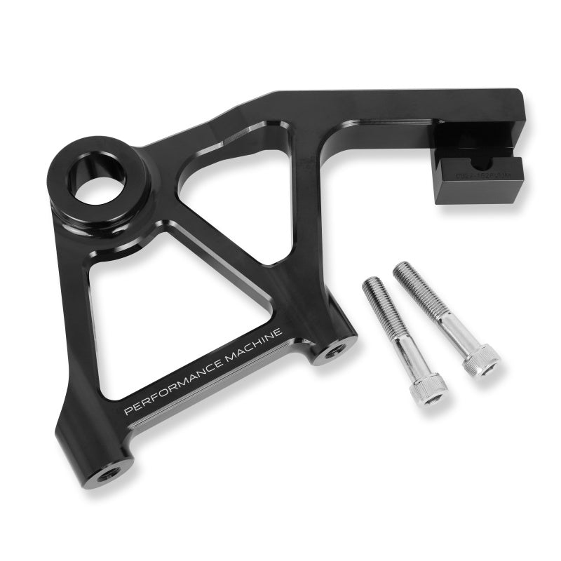 Performance Machine Touring Rear Rad Cal Bracket Assy - Black Ano Performance Machine Touring Rear Rad Cal Bracket Assy - Black Ano