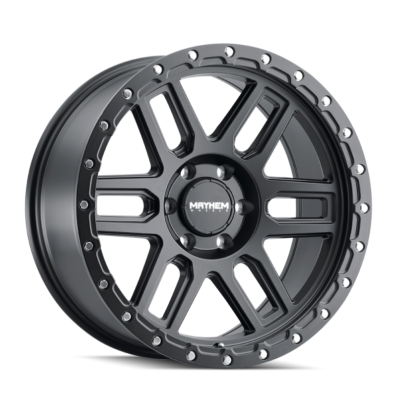 Mayhem 8304 Delta 17x9 / 6x139.7 BP / -12mm Offset / 106mm Hub Matte Black Wheel Mayhem 8304 Delta 17x9 / 6x139.7 BP / -12mm Offset / 106mm Hub Matte Black Wheel