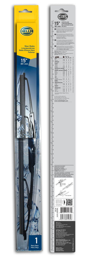 Hella Standard Wiper Blade 15in - Single Hella Standard Wiper Blade 15in - Single